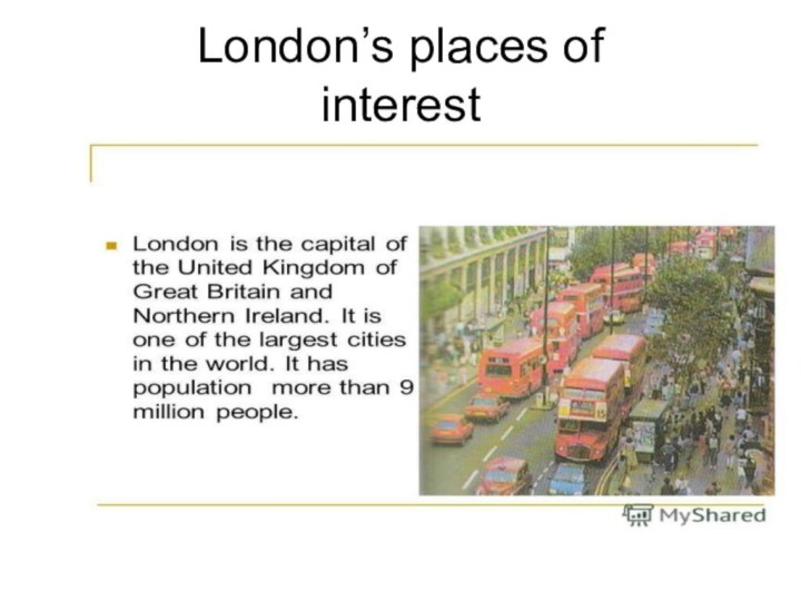 London’s places of interest