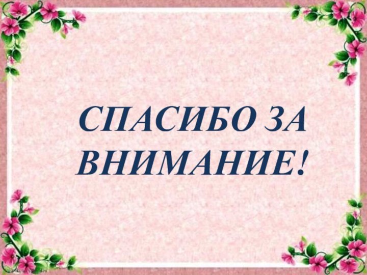 СПАСИБО ЗА ВНИМАНИЕ!