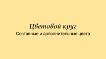 Презентация для дополнительного образования цветовой круг