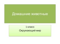 Презентация по окружающему миру на тему Дикие животные 1 класс