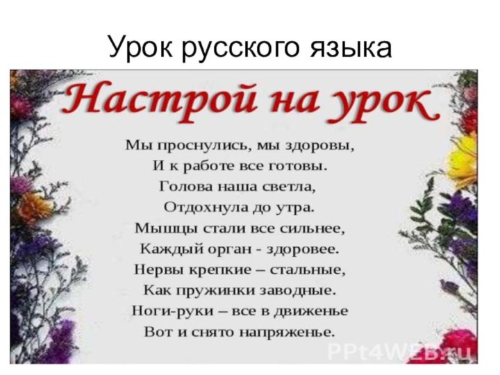 Урок русского языка