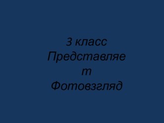 Презентация - защита творческого проекта Фотовзгляд