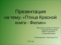 Презентация по окружающему миру Филин (2 класс)