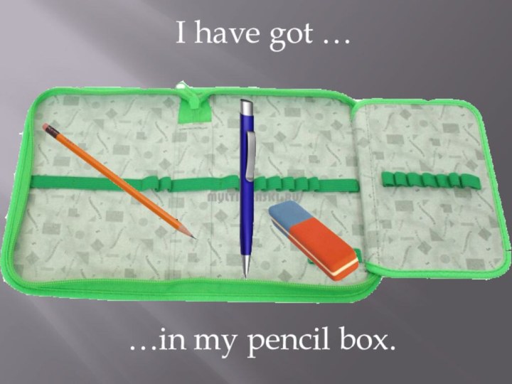 I have got ……in my pencil box.