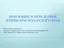 Презентация по внеклассному мероприятию Птицы Краснодарского Края(5 класс)