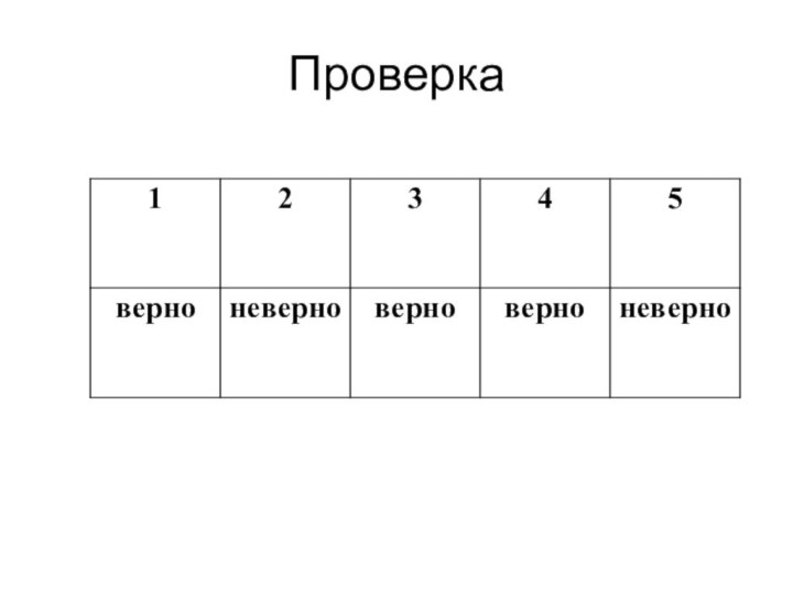 Проверка