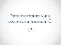 Предметно-развивающие зоны в подготовительной  Б группе.