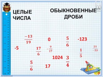 Презентация по математике 6 класс на тему:Отрицательные дроби