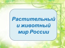 Презентация по биологии Растительный и животный мир России