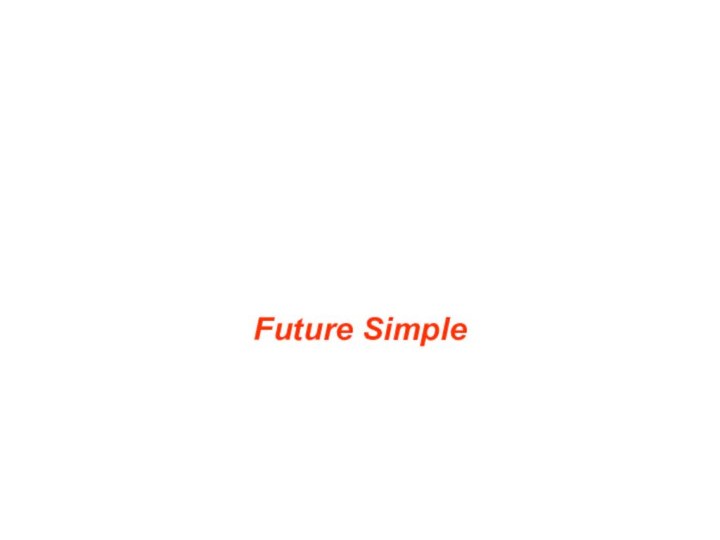Future Simple