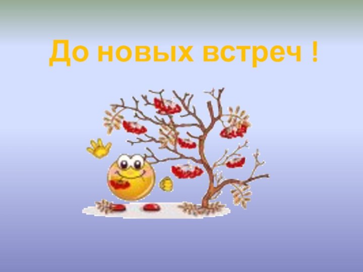 До новых встреч !