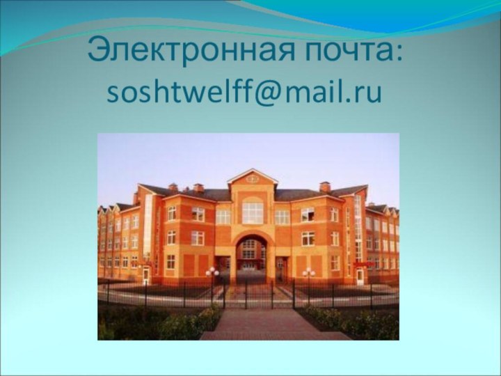 Электронная почта: soshtwelff@mail.ru