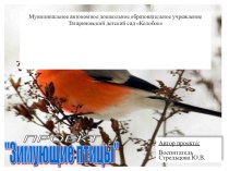 Презентация Проект  Зимующие птицы