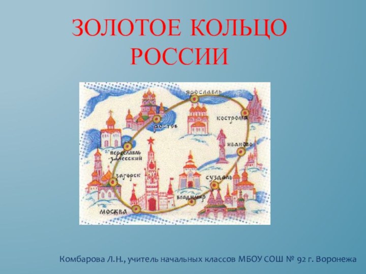 Золотое кольцо РоссииКомбарова Л.Н., учитель начальных классов МБОУ СОШ № 92 г. Воронежа