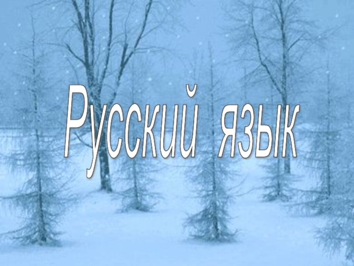 Русский язык