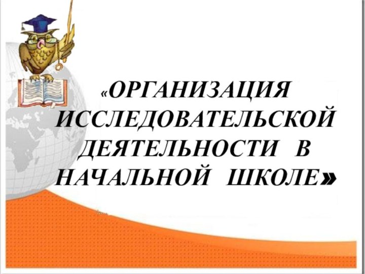 «ОРГАНИЗАЦИЯ ИССЛЕДОВАТЕЛЬСКОЙ ДЕЯТЕЛЬНОСТИ В НАЧАЛЬНОЙ ШКОЛЕ»