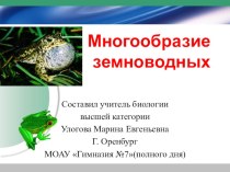 Презентация урока по биологии 7 класс Многообразие земноводных