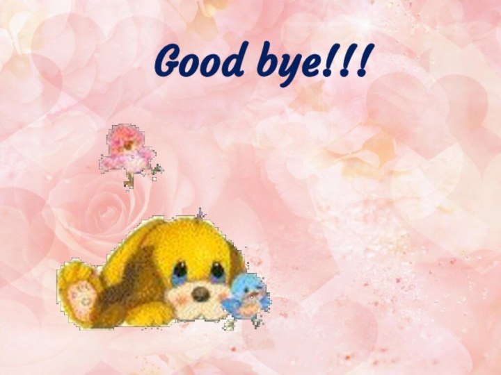 Good bye!!!