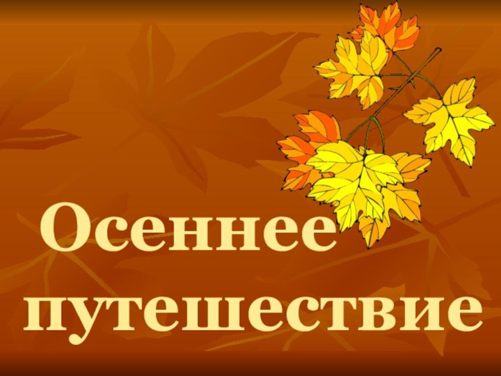 Осеннее  путешествие