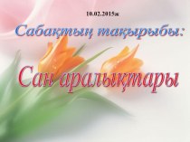 Сан аралықтары . 6- сынып. Презентация