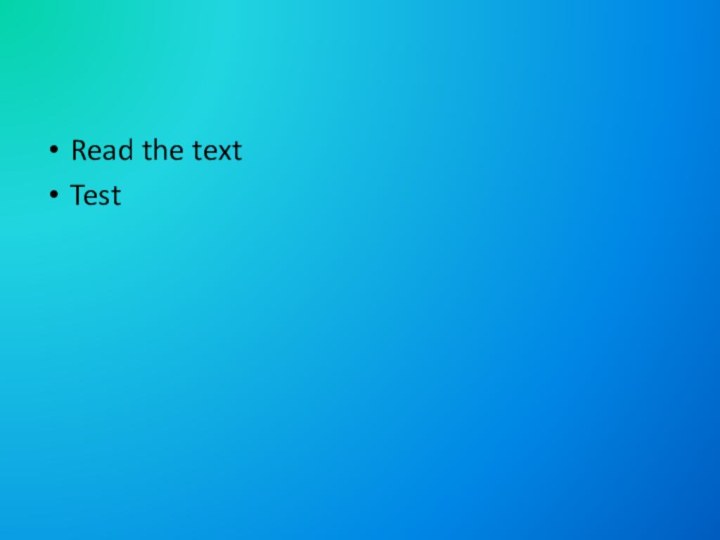 Read the textTest