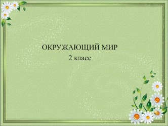 Презентация к уроку окружающего мира 2 класс