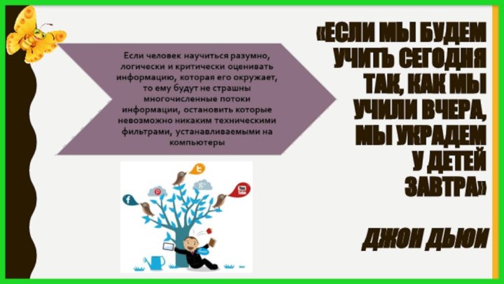 «ЕСЛИ МЫ БУДЕМ  УЧИТЬ СЕГОДНЯ  ТАК, КАК МЫ  УЧИЛИ