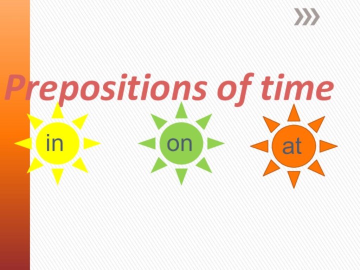 Prepositions of time