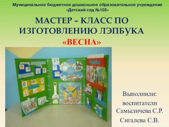 Мастер-класс изготовление лэпбука Весна