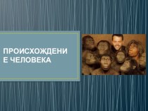 Презентация по биологии на тему Происхождение человека ( 8 класс)