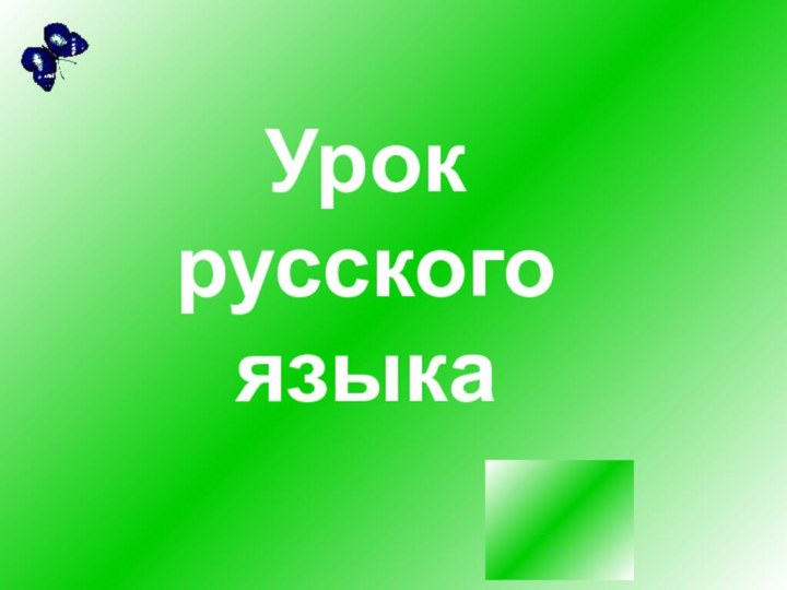 Урок русского языка