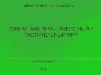 Презентация Разнообразие природы Южной Америки