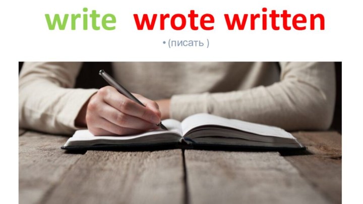 write wrote written(писать )