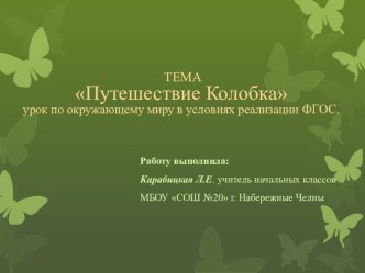 Презентация по окружающему миру на тему Путешествие Колобка