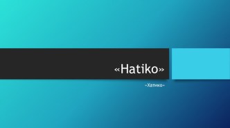 The project: my favorite film is HATIKO by Sabitova E. 5A 2016-2017