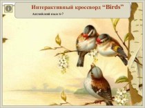 Презентация-кроссворд по английскому языку на темуBirds