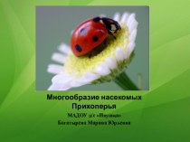 Презентация по экологическому воспитанию Многообразие насекомых Прихоперья