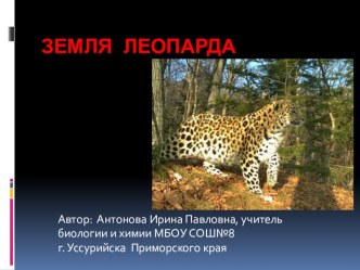 Презентация по биологии на тему Земля леопарда