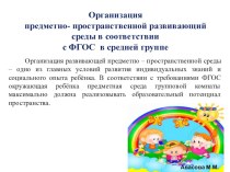 Презентация по теме Предметно-пространственная развивающая среда в ДОУ