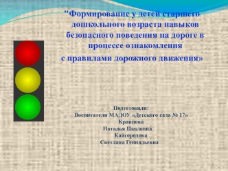 Презентация Проект о правилах дорожного движения