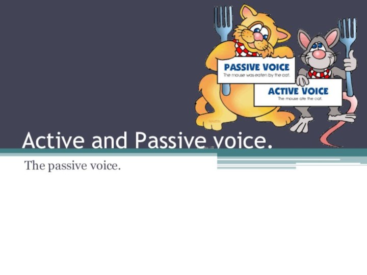 Active and Passive voice.The passive voice.