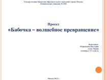 Бабочка - волшебное превращение 2 класс