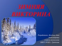 Зимняя викторина