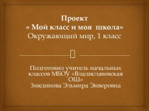 Презентация проекта по курсу окружающий мир Мой класс, моя школа