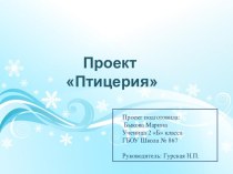 Проект Птицерия 2 класс