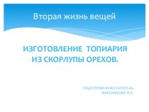 : Изготовление топиария из ореховой скорлупы.