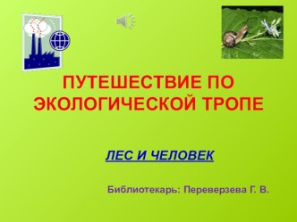 Презентация по окружающему миру.По экологической тропе