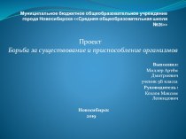 Проект по биологии Борьба за существование (9 класс)