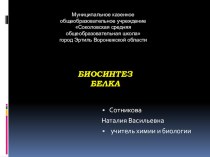 Презентация по биологии на тему Биосинтез белка (9 класс)