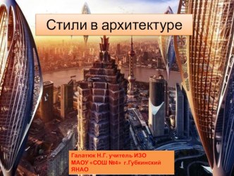 Урок по Искусству для 8 класса Стили архитектуры